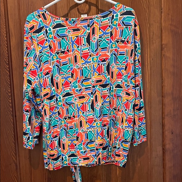 Ruby Rd. Multicolor Geometric Blouse - Picture 3 of 4